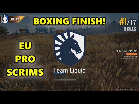 Team Liquid Kaymind, mxey, ibiza & Jeemzz - BOXING FINISH! EU PRO SCRIMS - PUBG