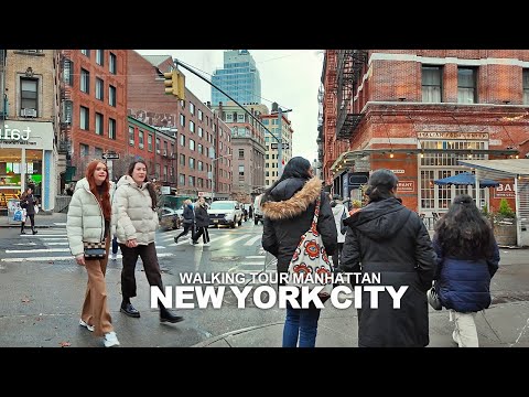 New York Manhattan Winter Walk, Broadway, 8th Avenue, 34th Street, SoHo, Little Italy, 5th Avenue