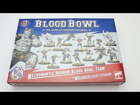 Unboxing and Review Blood Bowl Necromantic Horror Team Games Workshop