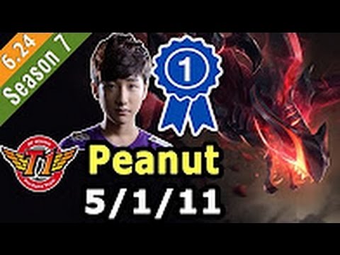 SKT T1 Peanut Rek'sai Jungle vs Graves - Patch 6.24 KOREA Ranked