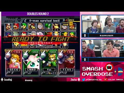 Smash Overdose 4 - Dr. GG & Flux (Red) vs Lemonjuices & Gameboyjr (Green) - Doubles Round 2