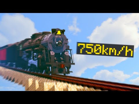 I MADE A BIGGER TRAIN RAMP IN MINECRAFT [Immersive Railroading Experiments]