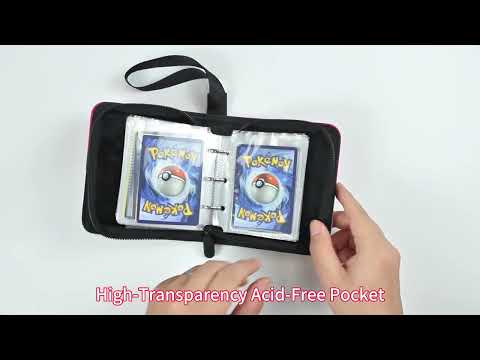 Small 1 Pocket Trading Card Binder, 80 Pockets Mini Card Album Book for TCG, MTG, Black