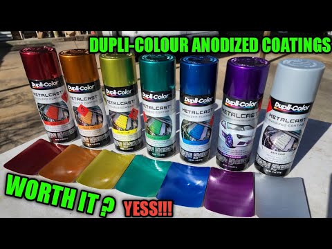 Duplicolour Metalcast Anodized Coating paints sprayed out and reviewed! AWESOME 👏 COLOURS 👏