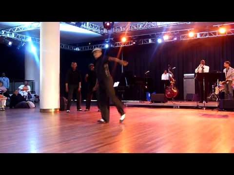 The JazzCoTech Dancers with the Tomorrow's Warriors band at the Southbank Centre, London