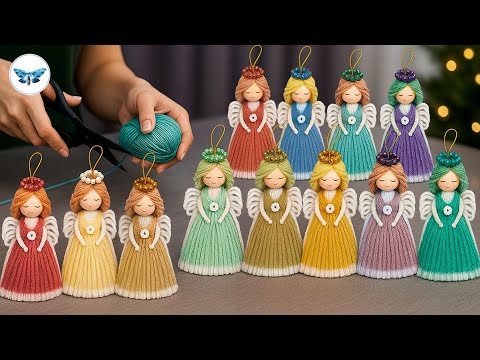 Wunderschöne Engel aus Wolle❄️Ein gemütliches und warmes Weihnachtsgeschenk🎄Einfach und schön!
