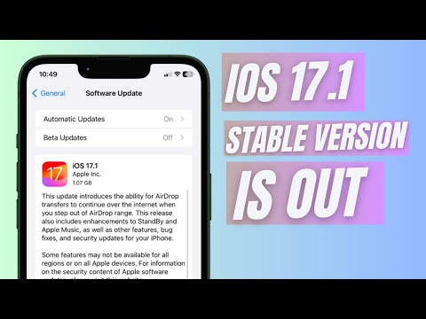iOS 17.1 Final Version is out