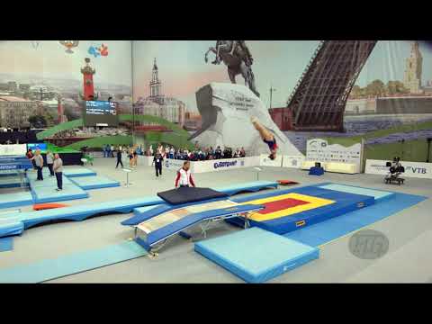 ALEKSEEVA Irina (RUS) - 2018 Trampoline Worlds, St. Petersburg (RUS) - Qualification Double Mini R2