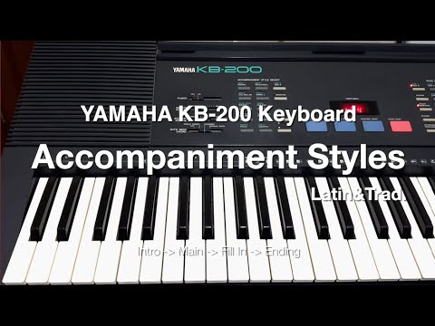YAMAHA KB-200 Keyboard - Accompaniment Styles (Latin & Traditional)