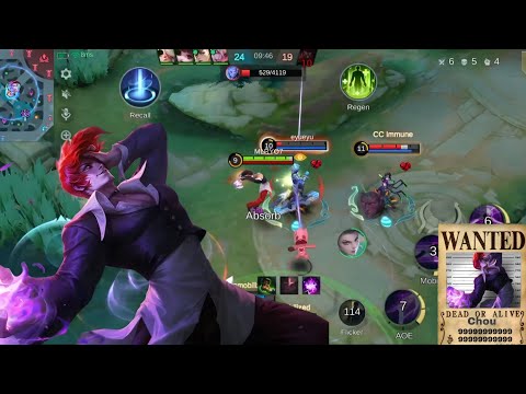 WANTED: Chou is UNSTOPPABLE  1v3 Clutch Insane Fight! | MLBB