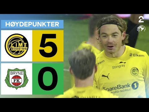 Bodø/Glimt 5 - 0 Bryne - Høydepunkter