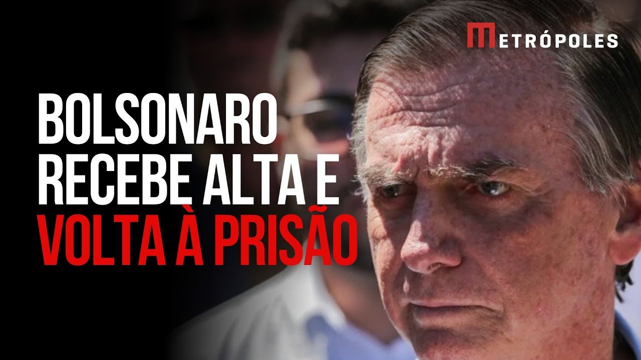 URGENTE: veja momento em que Jair Bolsonaro deixa hospital e retorna à prisão