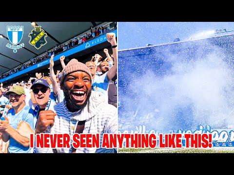 AMERICAN FAN EXPERIENCES THE BEST FOOTBALL ATMOSPHERE IN SWEDEN | MALMO FF VS AIK STOCKHOLM