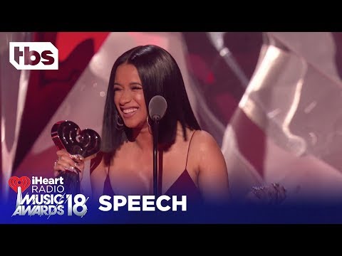 Cardi B: 2018 iHeartRadio Music Awards | Acceptance Speech | TBS