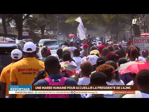 UNE MAREE HUMAINE POUR ACCUEILLIR LA PRESIDENTE DE L’AJMC MICHAELLE MOUTOUARI