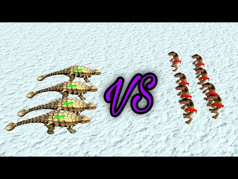 Ankylosaurus VS Werewolves (dinosaur fight) - Animal Revolt Battle Simulator