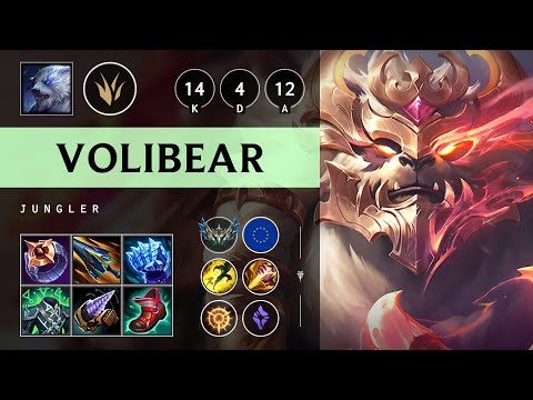 Volibear Jungle vs Nidalee: Triple Kill, Unstoppable - EUW Challenger Patch 14.15