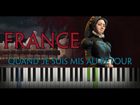 Civilization 6 - France Ambient - Quand Je Suis Mis Au Retour - Piano Cover