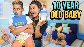TREATING our 10 Year old SON like a BABY To See His Reaction! | The Royalty Family video