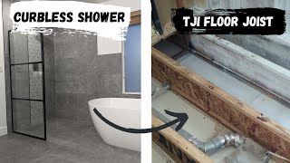 Curbless Shower Framing on TJI Floor Joist