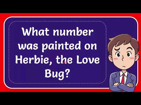 YouTube video about: What number was painted on herbie the love bug?