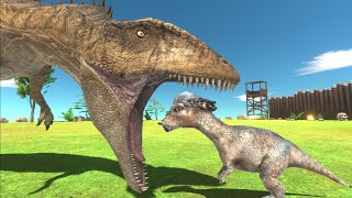 Carcharodontosaurus attack on Herbivore Dinosaurs - Animal Revolt Battle Simulator