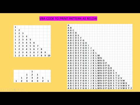 NUMBER AND ALPHABET PATTERN IN VBA