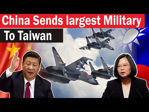 China sends largest group of military aircraft in single day near Taiwan.