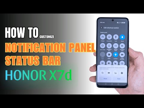 How to Edit Notification Panel | Control Center | Status bar on Honor X7d