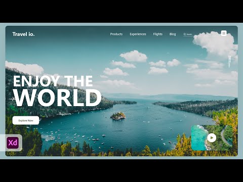 Travel Website Landing Page Design in Adobe XD | Designing Guru