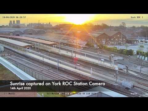 York Sunrise, Ribblehead Sunset - Railcam Cameras 14/04/20