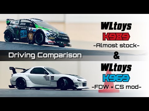 Driving Comparison | WLtoys K989[Almost stock] & K969[FOW+CS mod]