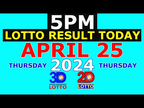 Lotto Result Today 5pm April 25 2024 (PCSO)