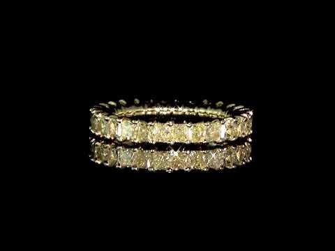 4ct Fancy Yellow Diamond Eternity Band
