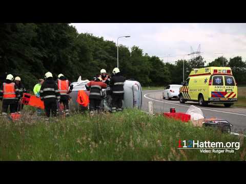 Vrouw gewond bij ongeval op knooppunt Hattemerbroek - ©112Hattem.org