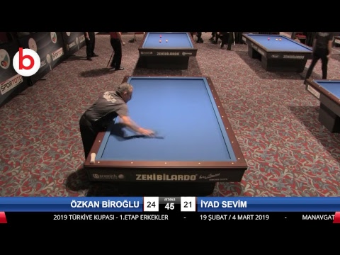 ÖZKAN BİROĞLU & İYAD SEVİM Bilardo Maçı - 2019 TÜRKİYE KUPASI 1. ETAP ERKEKLER-1.ÖN ELEME