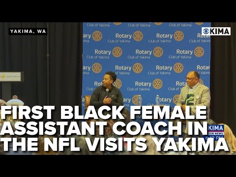  Jennifer King, the first Black woman to coach in the NFL, speaks in Yakima
