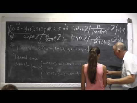 Lectia 555 - Exercitii cu aflarea elementelor unei multimi - Divizorii unui numar - Ecuatii cu modul