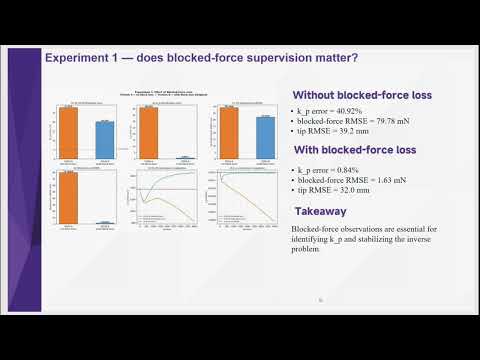 Video still of a presentation on physics-informed neural networks