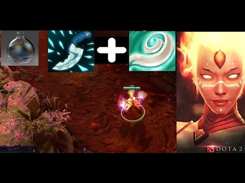 Dota 2 Lina Combo blink dagger + Eul's in Terrain - Spring with River Vial: Oil full Arcana Set