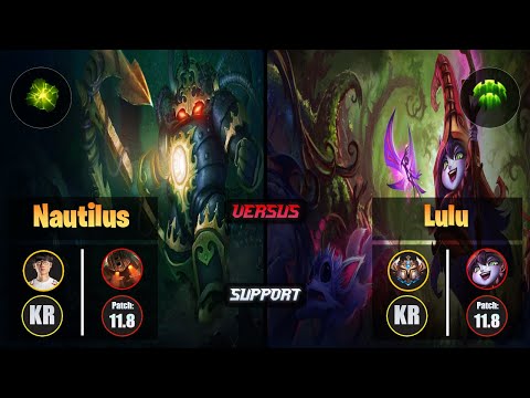 Effort NAUTILUS (Support) [Aftershock] VS LULU - Challenger KR Patch 11.8