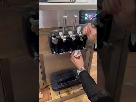 how to use the ice cream machine  triple head