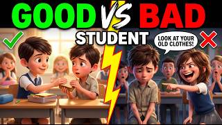 GOOD vs BAD STUDENT AT SCHOOL | Slow English Story | For Beginners A2 Level | English Stories