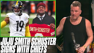 Pat McAfee Reacts To JuJu Smith Schuster Signing With The Chiefs