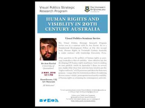 Visual Politics Seminar Series - Semester 1, 2018 - Jon Piccini