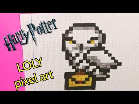 Como dibujar a Hedwing de Harry Potter. Loly Pixel Art.
