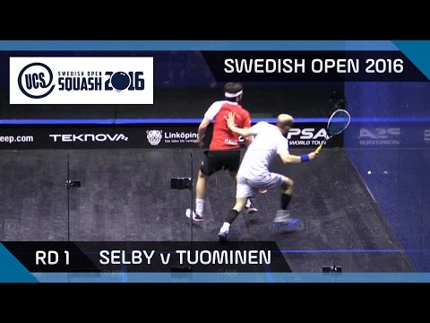 Squash: Selby v Tuominen - UCS Swedish Open 2016 - Rd 1 Highlights