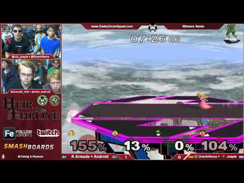Heir2 - [A]rmada + Android Vs. GGs|Overtriforce + LLL.Jeapie - Winners Semis - Melee Doubles