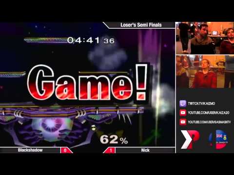 Streetgeek 14.08 - Nick (Marth) vs Blackshadow (C. Falcon) - SSBM - Losers Semis