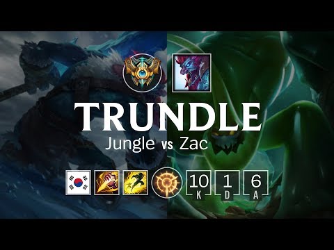 Trundle Jungle vs Zac - KR Challenger Patch 8.8